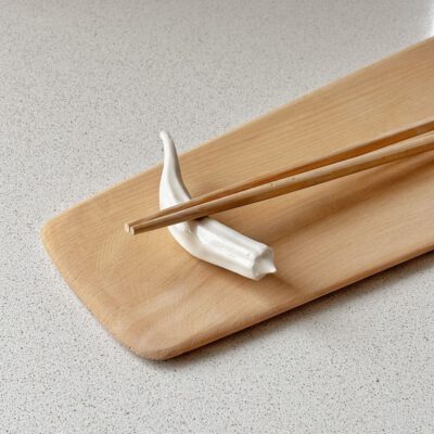 Chopstick Rest Ocra - Blanco brillo